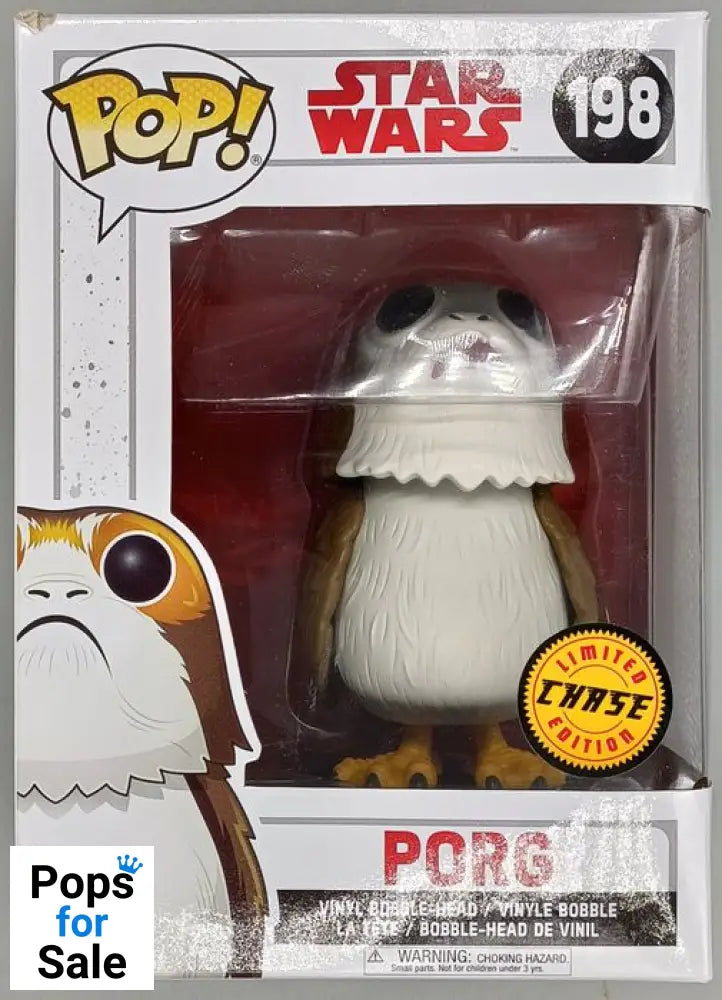 #198 Porg (Female) Chase Edition Star Wars Last Jedi Box Damaged Funko POP