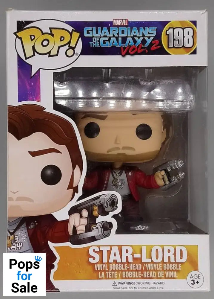 #198 Star-Lord Marvel Guardians of the Galaxy - Box Damaged Funko POP - PopsforSale.co.uk