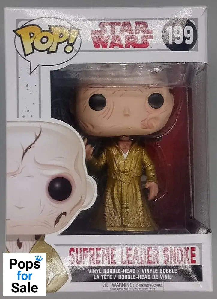 #199 Supreme Leader Snoke - Star Wars - The Last Jedi Box Damaged Funko POP - PopsforSale.co.uk