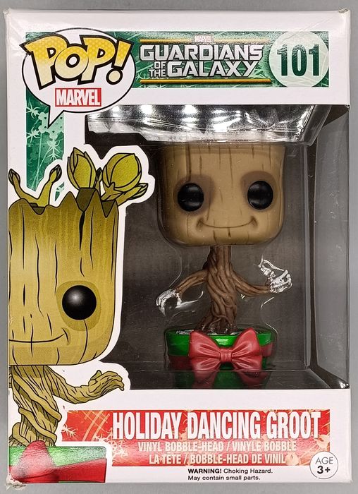 #101 Holiday Dancing Groot  Marvel Guardians Of The Galaxy Box Damaged Funko POP