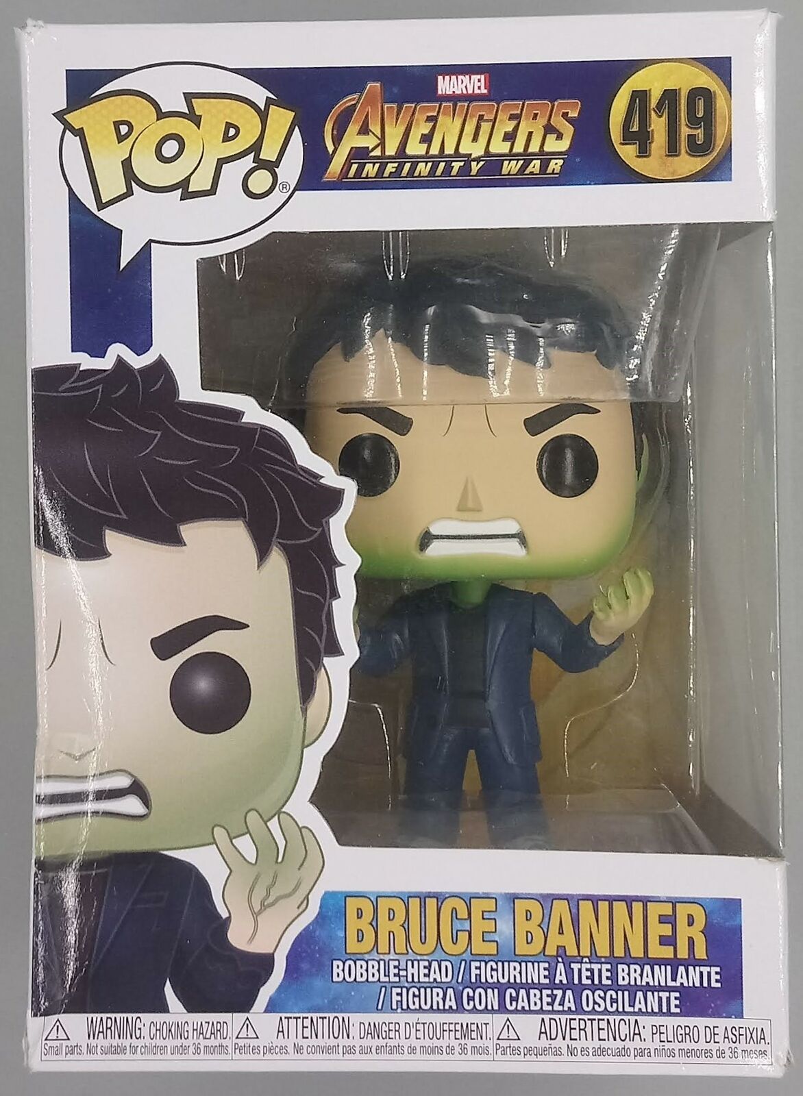 #419 Bruce Banner - Marvel Avengers Infinity War Box Damaged Funko POP