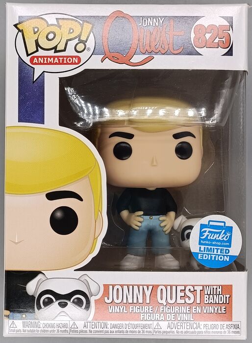 #825 Jonny Quest (with Bandit) - Exclusive - Box Damaged Funko POP