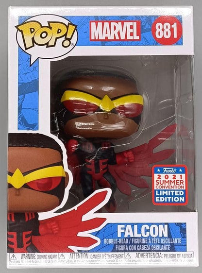 881 Falcon (Post-Cap) - Marvel - 2021 Con - Funko POP - Box Damaged