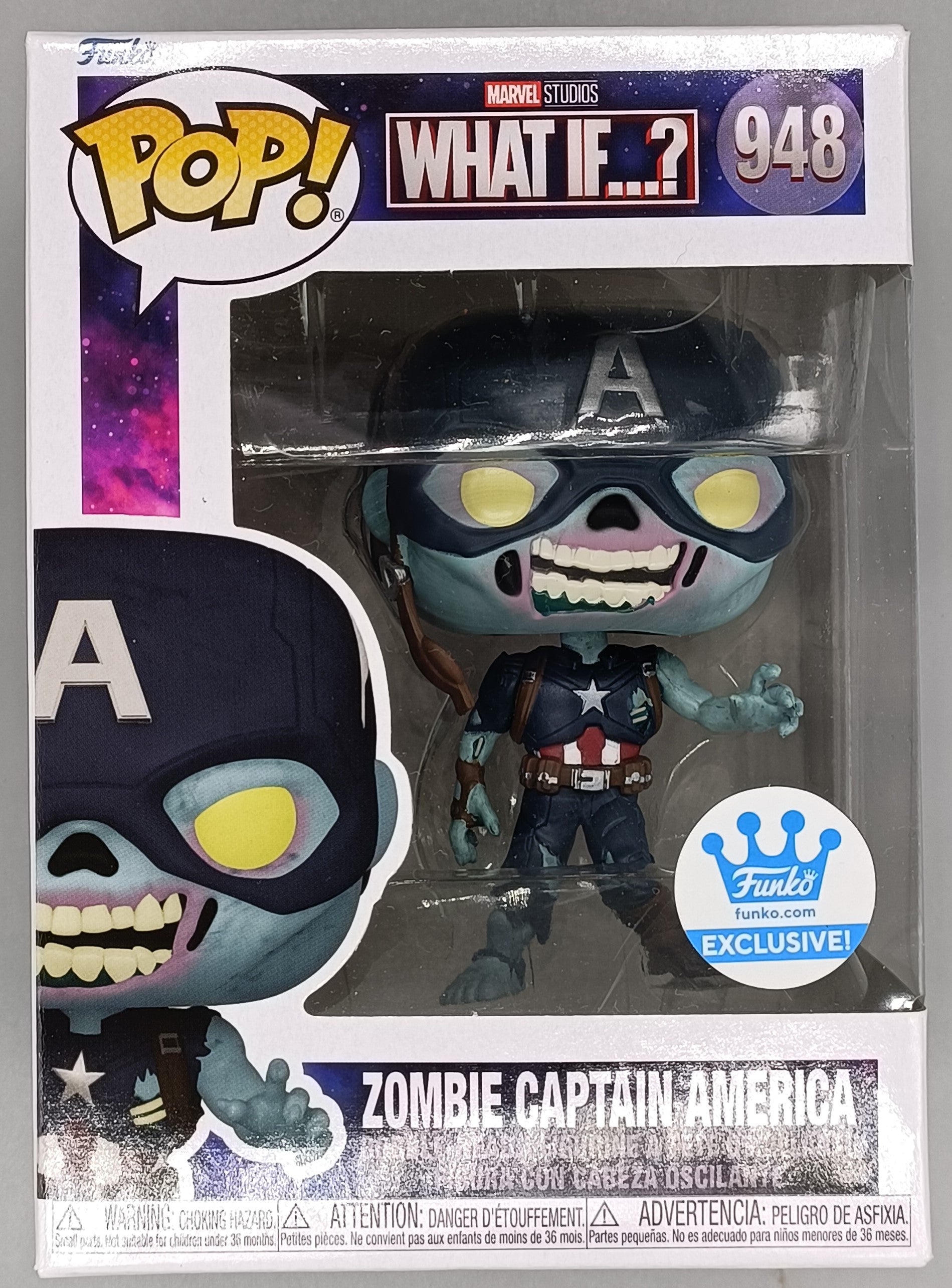 #948 Zombie Captain America (w/o Shield) Marvel What if...? Funko POP