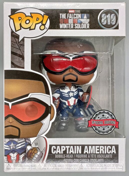 #819 Captain America (Wings) Marvel Falcon & Winter Soldier Box Damaged Funko POP