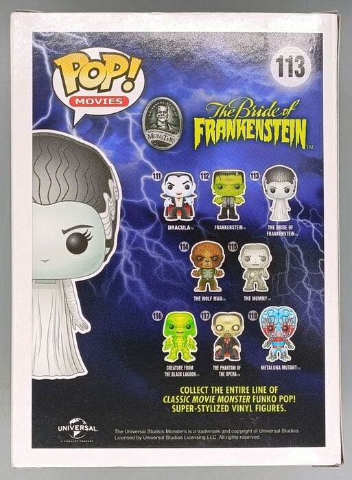 113 The Bride of Frankenstein - Glow - Universal Monsters Funko POP