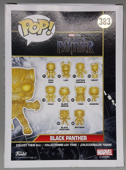 #383 Black Panther (Gold) - Chrome - Marvel 10 - Box Damaged Funko POP