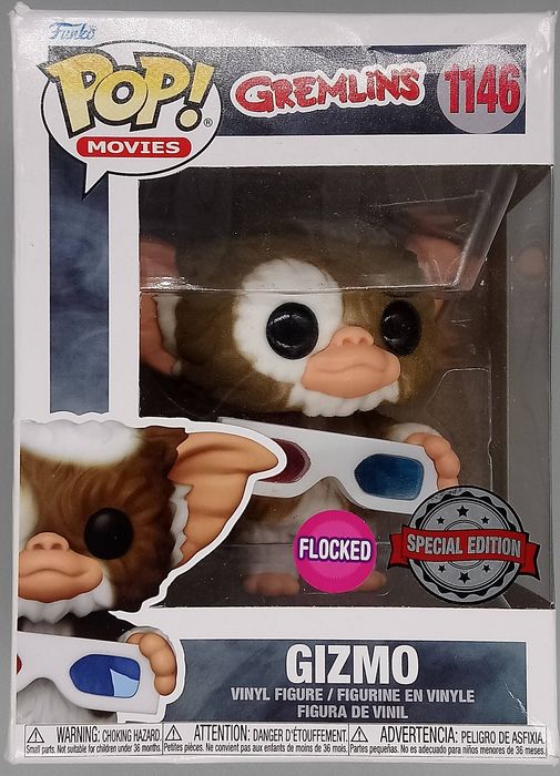 1146 Gizmo (w/ 3D Glasses) - Flocked - Gremlins Funko POP - Box Damaged