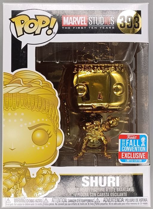 #393 Shuri (Gold) Chrome - Marvel Studios 10 Years 2018 Con Funko POP