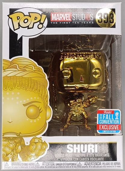 #393 Shuri (Gold) Chrome - Marvel Studios 10 Years 2018 Con Funko POP