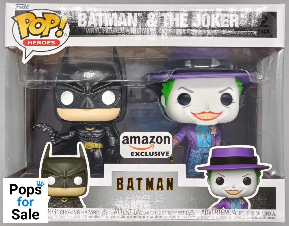 [2 Pack] Batman & The Joker - Metallic - DC Funko POP