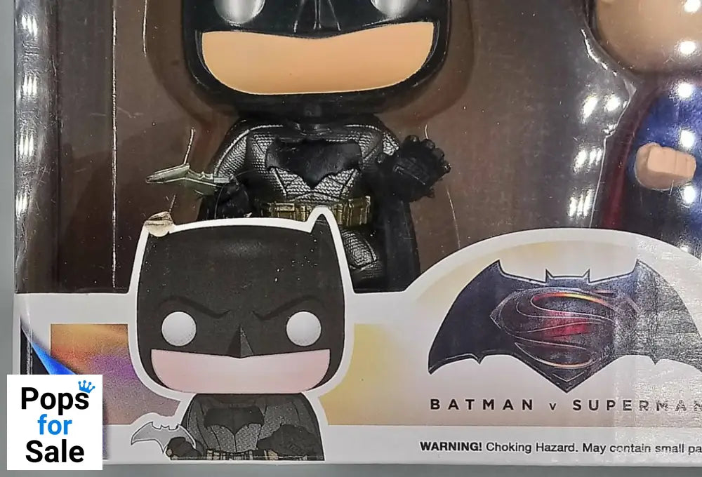 [2 Pack] Batman vs Superman - Metallic DC - Box Damaged Funko POP