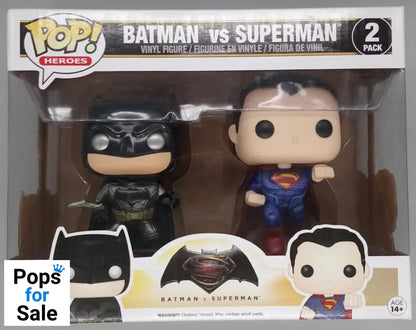 [2 Pack] Batman vs Superman - Metallic DC - Box Damaged Funko POP