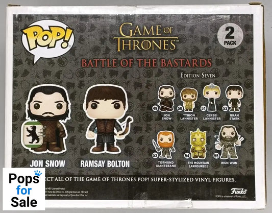 [2 Pack] Battle of the Bastards - Game of Thrones Funko POP - Box Damaged