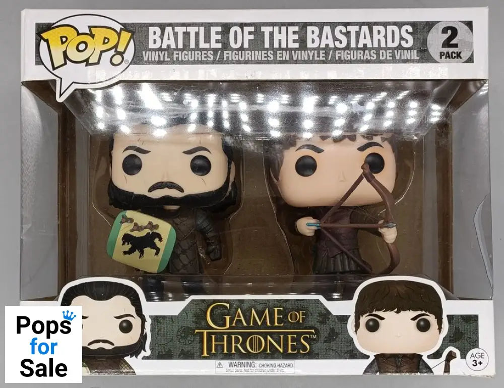 [2 Pack] Battle of the Bastards - Game of Thrones Funko POP - Box Damaged