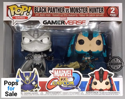 [2 Pack] Black Panther vs Monster Hunter (Player 2) - Box Damaged Funko POP