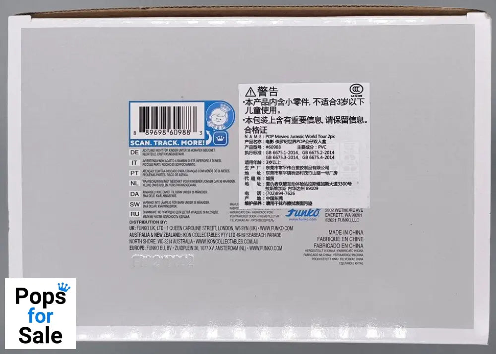 [2 Pack] Blue & TRex - Jurassic World Exhibition - Box Damaged Funko POP