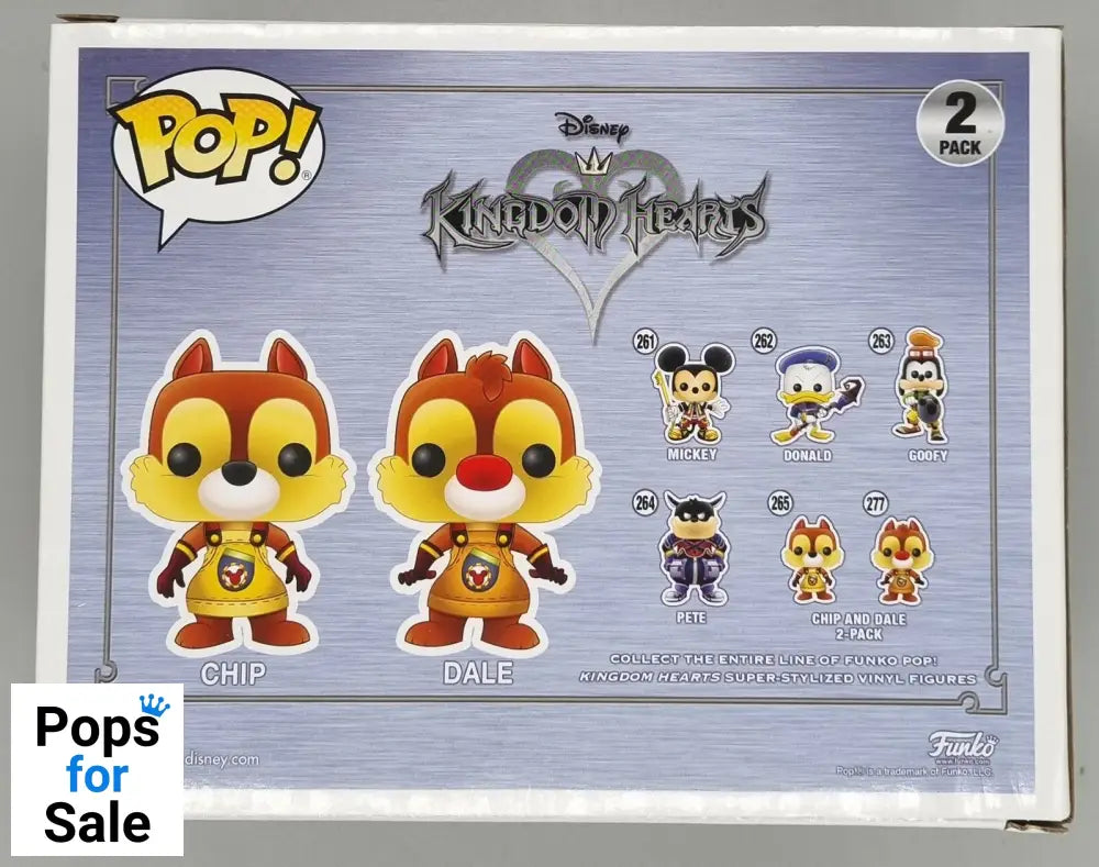 [2 Pack] Chip and Dale - Disney Kingdom Hearts Funko POP
