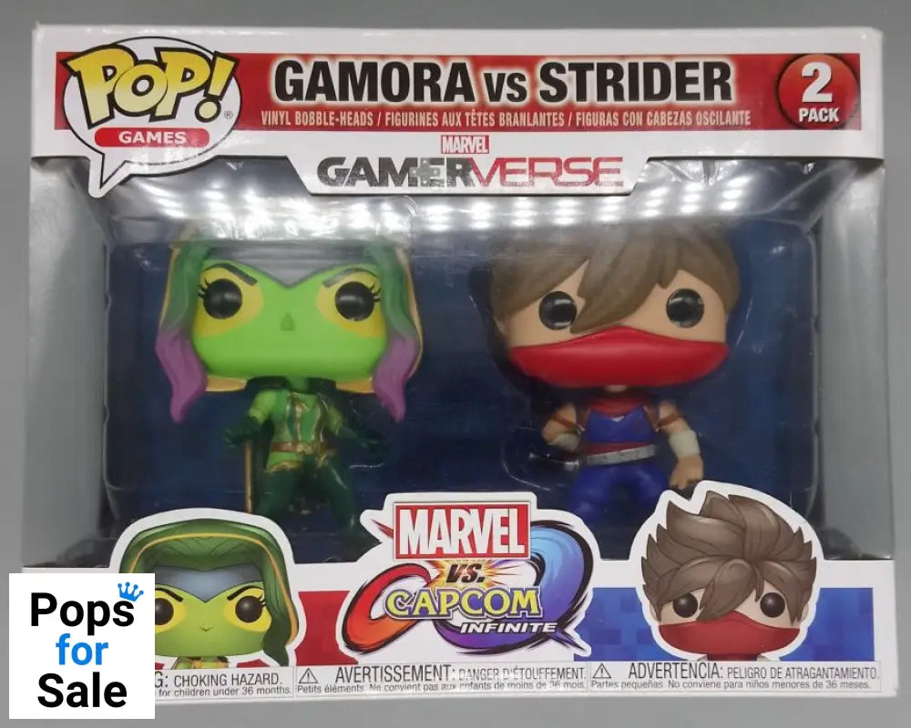 [2 Pack] Gamora vs Strider - Capcom Marvel Games Box Damaged Funko POP