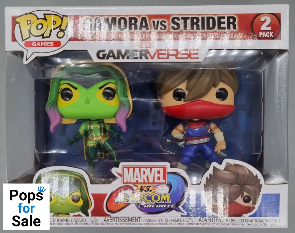 [2 Pack] Gamora vs Strider - Capcom Marvel Games Funko POP