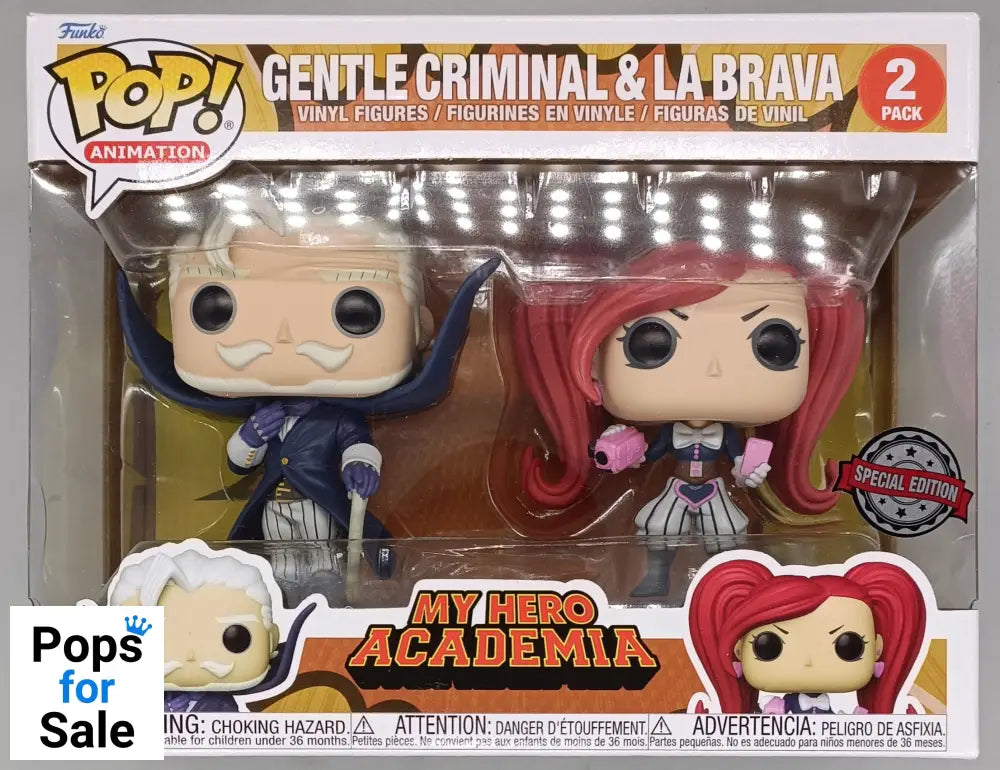 [2 Pack] Gentle Criminal & La Brava - My Hero Academia Funko POP