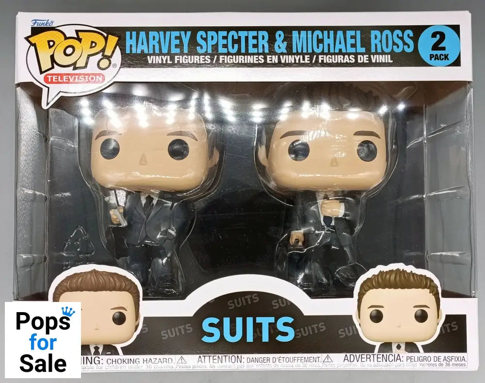 2 Pack Harvey Specter & Michael Ross - Suits Funko POP - Brand New
