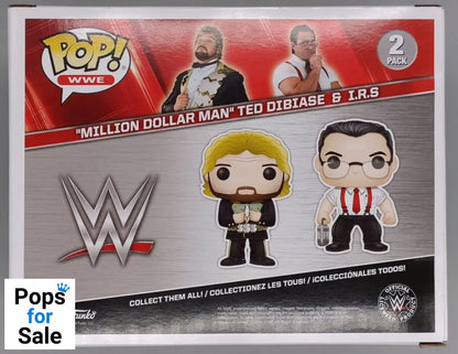 [2 Pack] Million Dollar Man Ted DiBiase & I.R.S. - WWE Funko POP