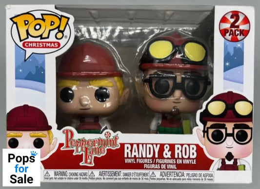 [2 Pack] Randy & Rob - Peppermint Lane Christmas Box Damaged Funko POP