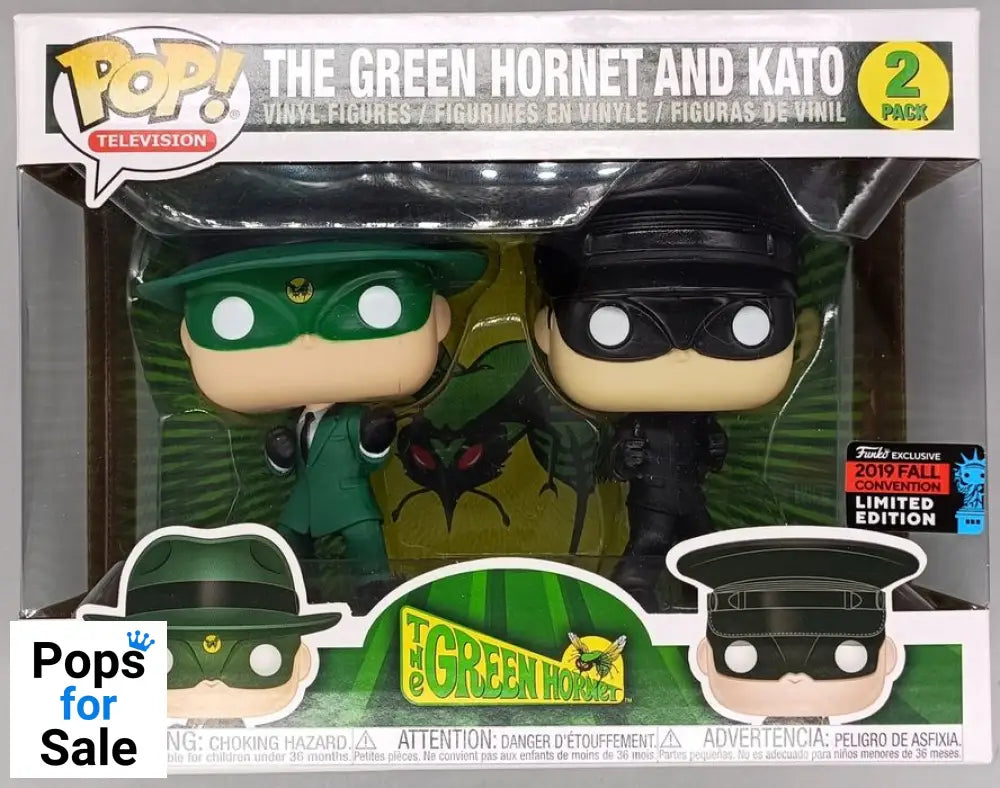 [2 Pack] The Green Hornet and Kato (Fists Up) - 2019 Box Damaged Funko POP