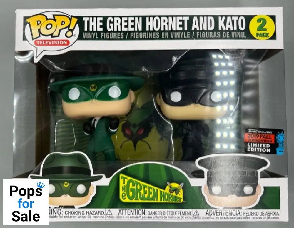 [2 Pack] The Green Hornet and Kato (Fists Up) - 2019 Con Funko POP