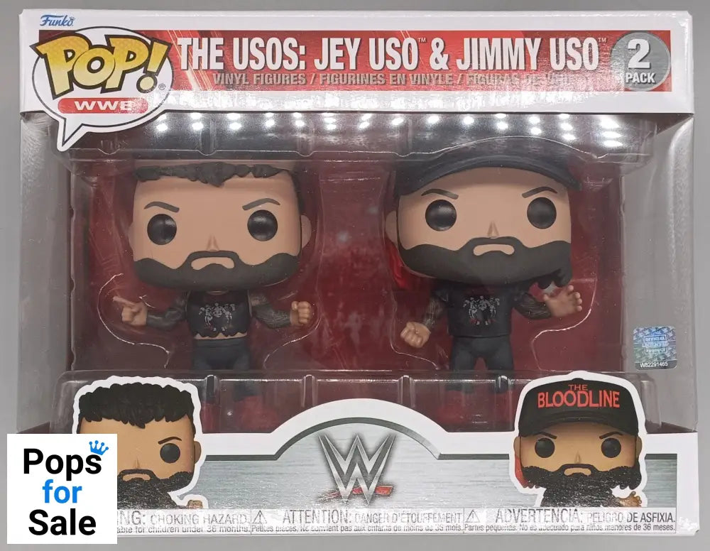 [2 Pack] The Usos: Jey Uso & Jimmy Uso (Uso Brothers) - WWE New Funko POP