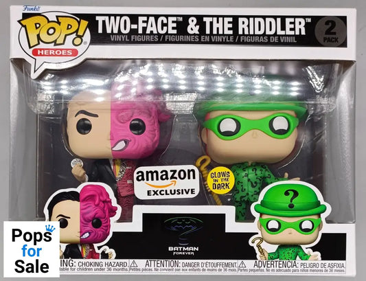 [2 Pack] Two-Face & The Riddler - Glow - DC Batman Funko POP