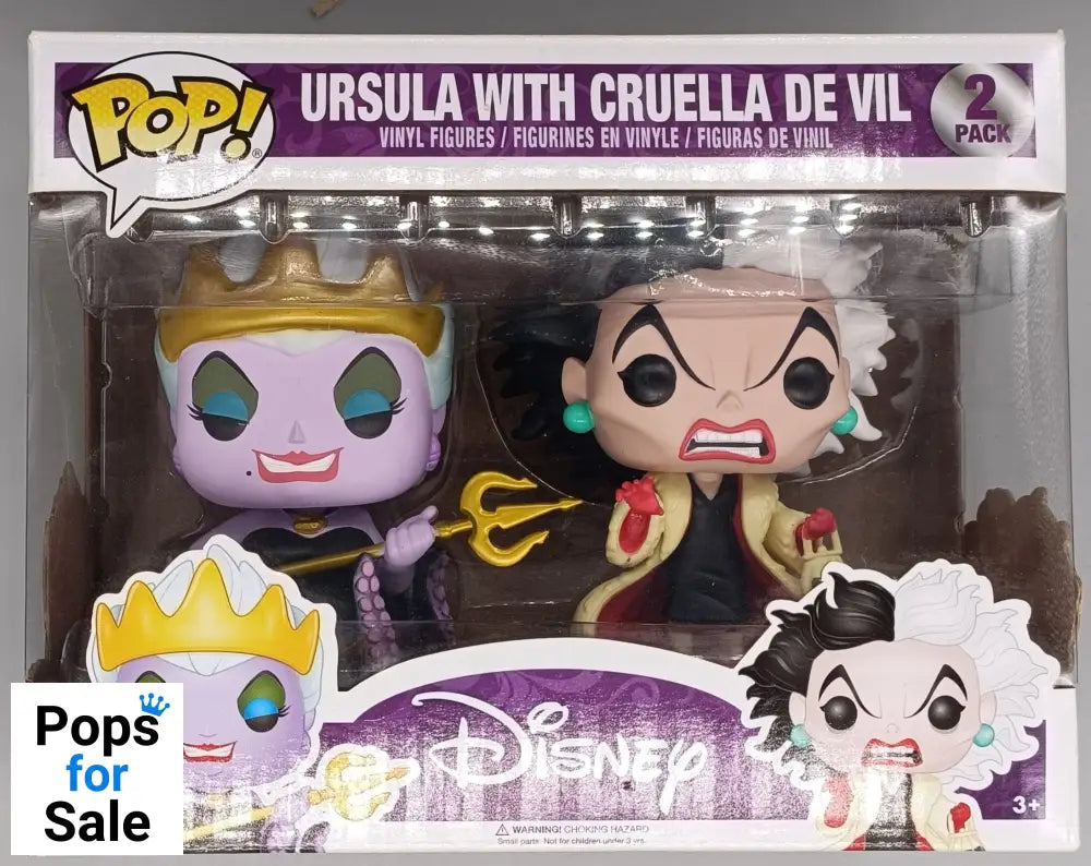 [2 Pack] Ursula with Cruella De Vil - Disney Funko POP