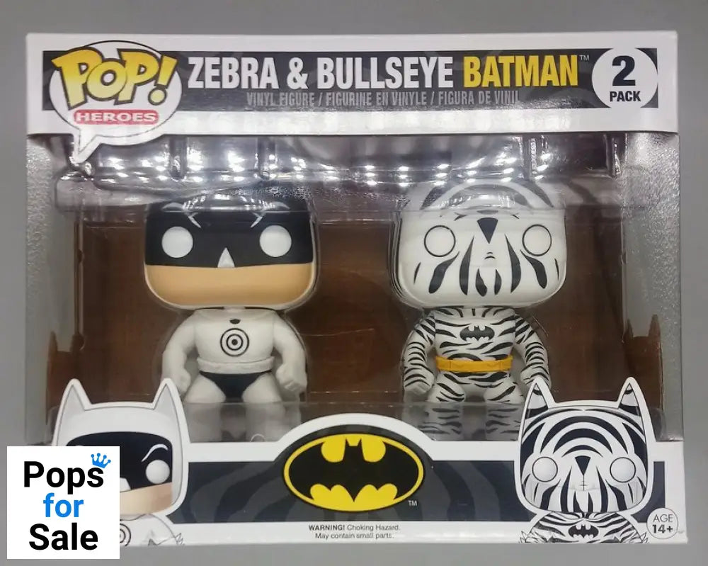 [2 Pack] Zebra & Bullseye Batman - DC Batman Funko POP