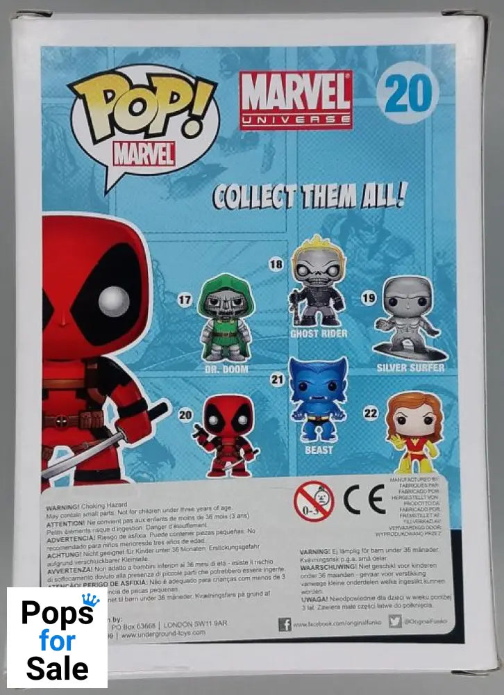 #20 Deadpool - Marvel - Box Damaged Funko POP