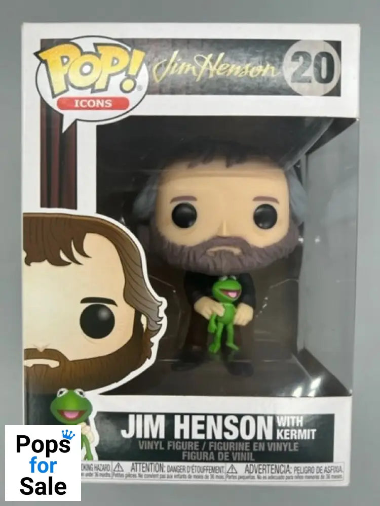 #20 Jim Henson (with Kermit) - Box Damaged Funko POP - PopsforSale.co.uk