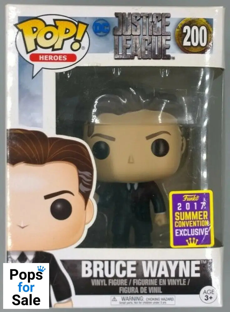 #200 Bruce Wayne - Justice League - 2017 Con Funko POP - PopsforSale.co.uk