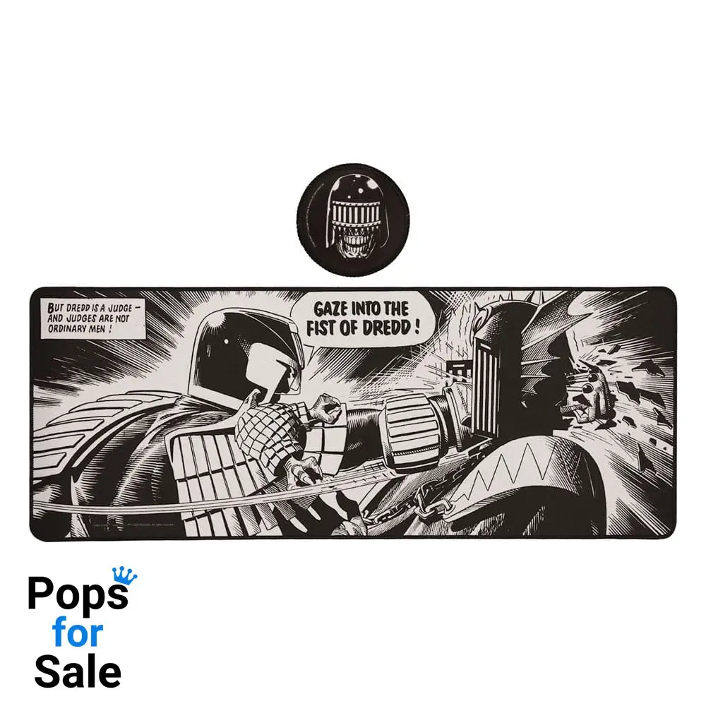 2000 AD Desk Pad & Coaster Set Judge Dredd Stationery