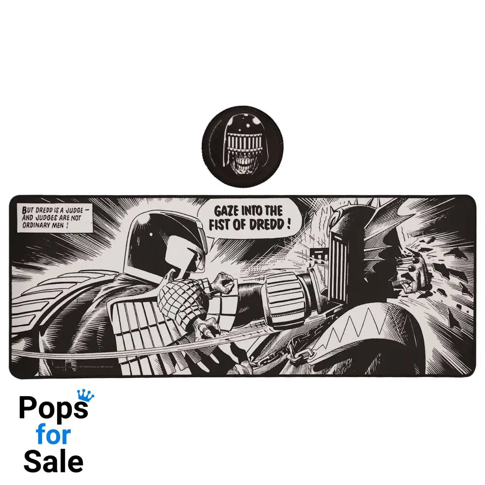 2000 AD Judge Dredd XL Desk Pad and Coaster Set