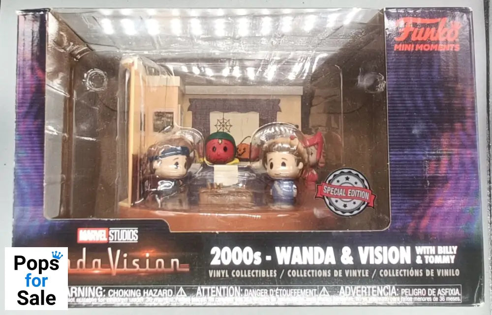 2000s Wanda & Vision with Billy & Tommy Marvel Wandavision Funko Mini Moments Funko POP - Box Damaged