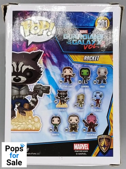 #201 Rocket (Jet Pack) Marvel Guardians Galaxy Box Damaged Funko POP - PopsforSale.co.uk