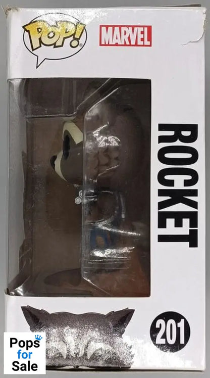 #201 Rocket (Jet Pack) Marvel Guardians Galaxy Box Damaged Funko POP - PopsforSale.co.uk