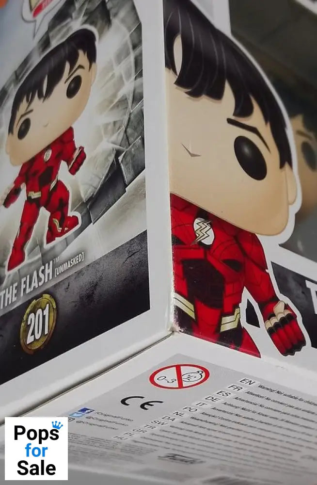 #201 The Flash (Unmasked) - DC Justice League - Box Damaged Funko POP