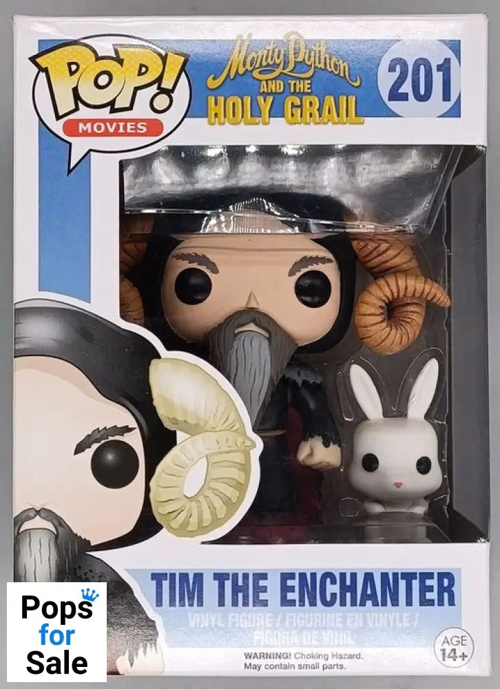 201 Tim the Enchanter (w/ Rabbit) Monty Python and the Holy Grail Box Damaged Funko POP