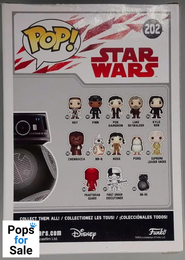 #202 BB-9E - Star Wars - The Last Jedi - Box Damaged Funko POP - PopsforSale.co.uk