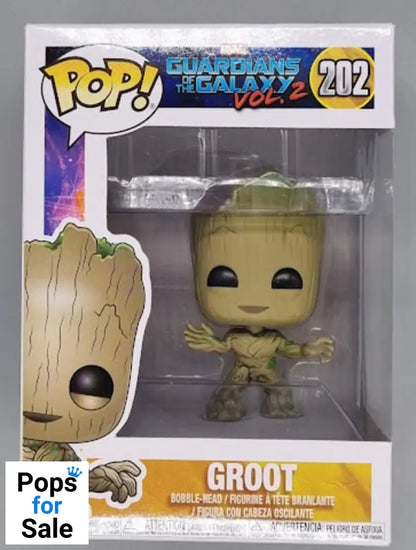 #202 Groot (Young) Marvel Guardians of the Galaxy Vo Box Damaged Funko POP - PopsforSale.co.uk