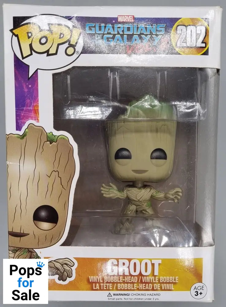 #202 Groot (Young) Marvel - Guardians of the Galaxy Vol 2 Funko POP - PopsforSale.co.uk