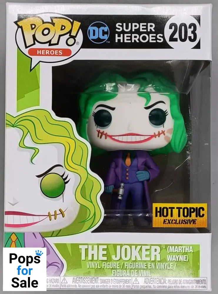 #203 The Joker (Martha Wayne) - DC Super Heroes Funko POP - PopsforSale.co.uk