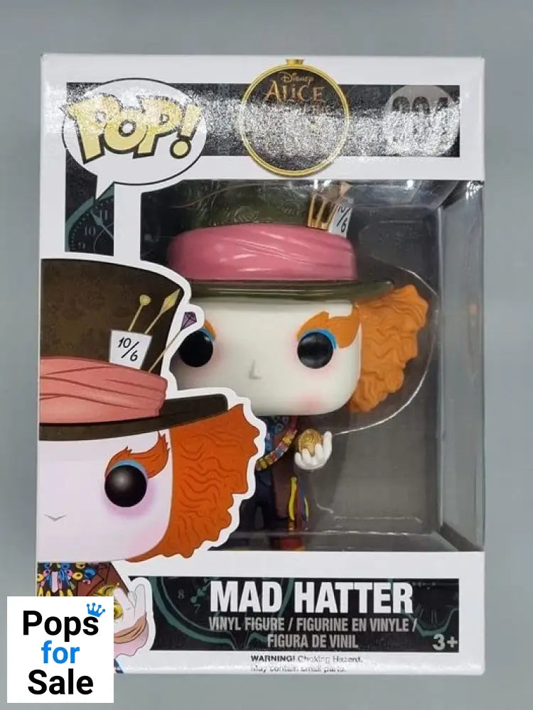 204 Mad Hatter (w/ Chronosphere) Disney Alice in Wonderland Funko POP - Box Damaged