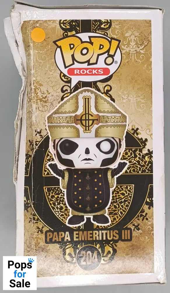 204 Papa Emeritus III - Ghost - Rocks - Box Damaged Funko POP